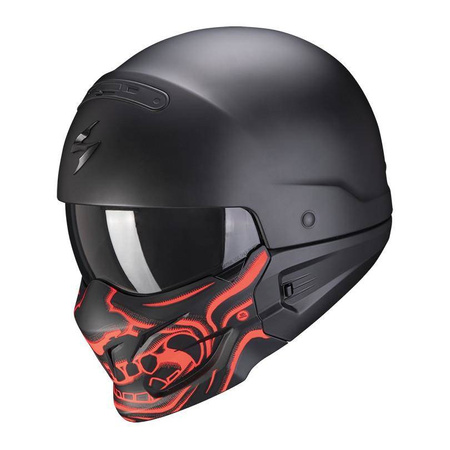 Kask otwarty SCORPION EXO-COMBAT EVO SAMURAI BLACK/RED czarny czerwony