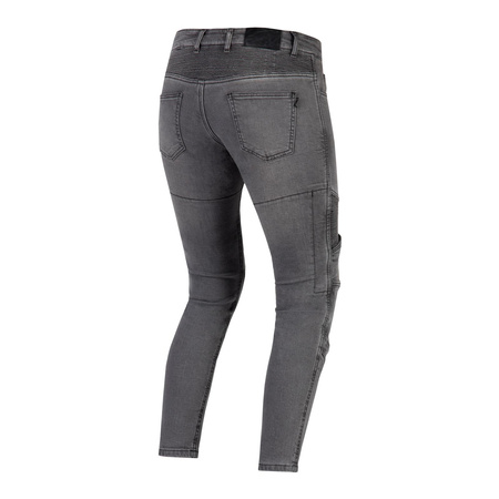 Jeansy motocyklowe damskie OZONE ROXY LADY WASHED BLACK czarny