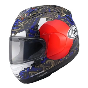 Kask integralny ARAI RX-7 V EVO SAMURAI niebieski czerwony biały