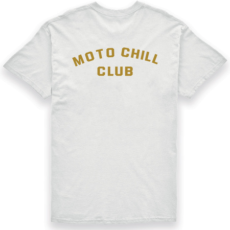 Koszulka T-shirt BROGER MOTO CHILL CLUB WHITE biały