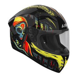 Kask integralny AIROH CONNOR DOUBLE FACE GLOSS czarny czerwony żółty