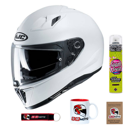 Kask integralny HJC I70 SEMI FLAT PEARL WHITE biały