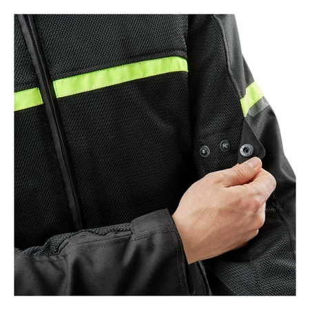 Kurtka tekstylna OZONE NEO AIR BLACK/FLO YELLOW czarny żółty fluo