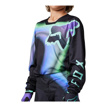 Bluza cross dziecięca FOX JUNIOR 180 TOXSYK BLACK czarny zielony niebieski