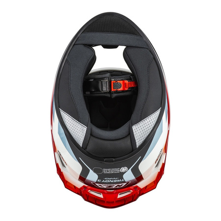 Kask integralny NZI TRENDY RAPID WHITE RED BLUE RED biały czerwony niebieski