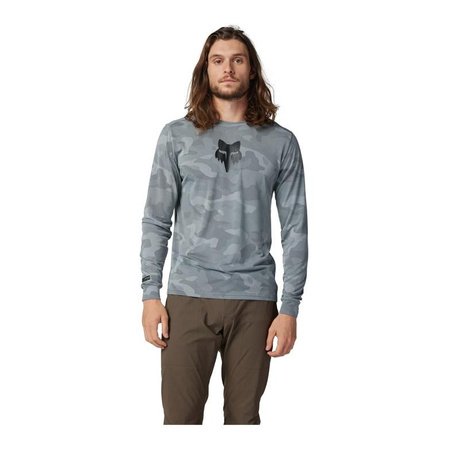 Koszulka rowerowa FOX RANGER Z DŁUGIM RĘKAWEM TRU DRI CLOUD GREY szary