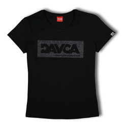 Koszulka T-shirt damski DAVCA LOGO BLACK GLITTER czarny