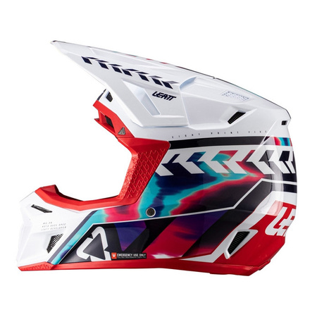 Kask cross z goglami LEATT KIT MOTO 8.5 ROYAL BLUE/RED niebieski czerwony