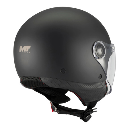 Kask otwarty MT STREET S PURE BLACK MATT czarny mat