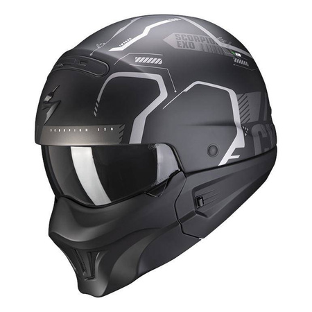 Kask otwarty SCORPION EXO-COMBAT EVO RAM BLACK/SILVER czarny srebrny