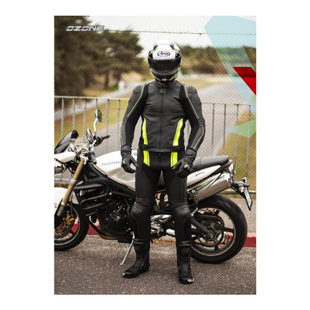 Spodnie skórzane OZONE VOLT BLACK czarny