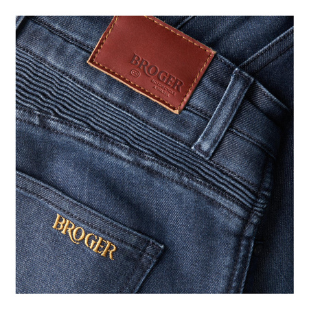 Jeansy motocyklowe damskie BROGER OHIO LADY WASHED NAVY granatowy