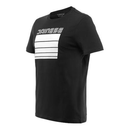 Koszulka T-shirt DAINESE STRIPES BLACK/WHITE czarny biały