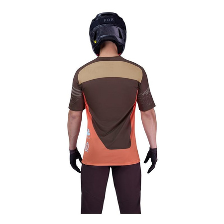 Koszulka rowerowa FOX FLEXAIR ELEVATED COCOA brązowy pomarańczowy
