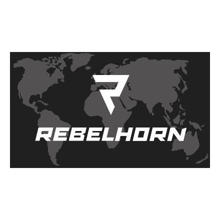 Odznaka na rzep REBELHORN MAPA BLACK czarny