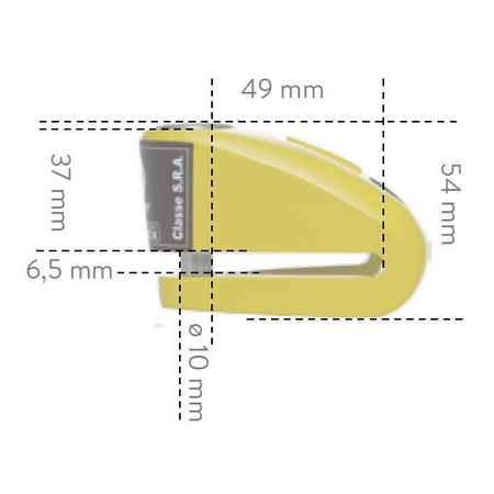 Blokada na tarczę hamulcową AUVRAY B-LOCK 10 YELLOW/BLACK żółty czarny