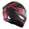Kask szczękowy MT GENESIS SV CAVE MATT BLACK/RED czarny czerwony biały