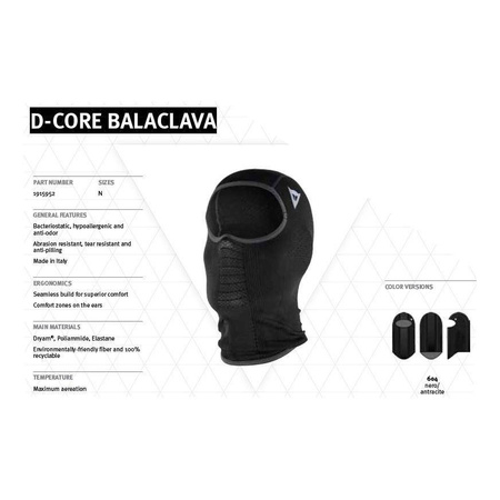 Kominiarka termoaktywna DAINESE D-CORE BALACLAVA czarny