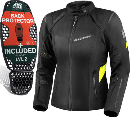 Kurtka tekstylna damska SHIMA RUSH 2.0 LADY FLUO czarny żółty fluo