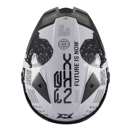 Kask integralny AXXIS FENIX CYBERPUNK C4 GLOSS szary czarny