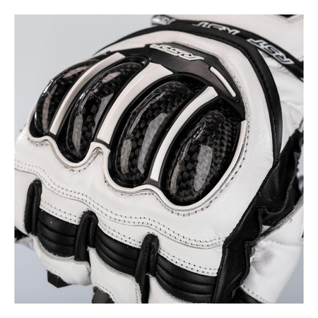 Rękawice sportowe RST TRACTECH EVO 4 CE WHITE/WHITE/BLACK biały czarny