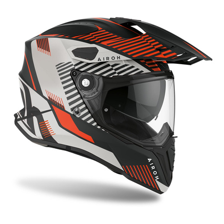 Kask integralny AIROH COMMANDER BOOST ORANGE MATT pomarańczowy szary czarny