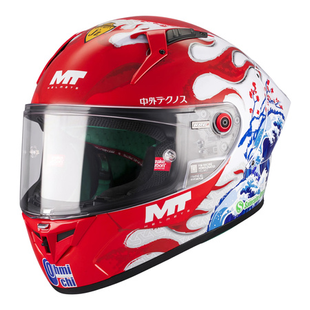 Kask integralny MT KRE+ S YAMANAKA RED/WHITE/BLUE czarny biały niebieski