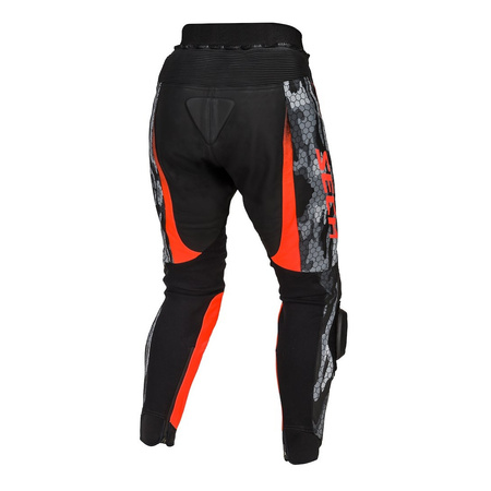 Spodnie skórzane SECA SRS II FLUO RED czerwony fluo czarny szary