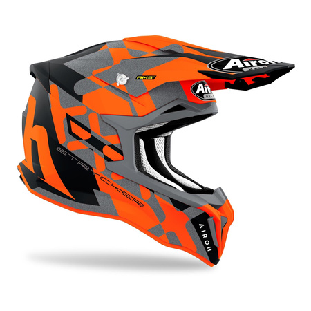 Kask cross AIROH STRYCKER XXX ORANGE MATT pomarańczowy fluo szary czarny