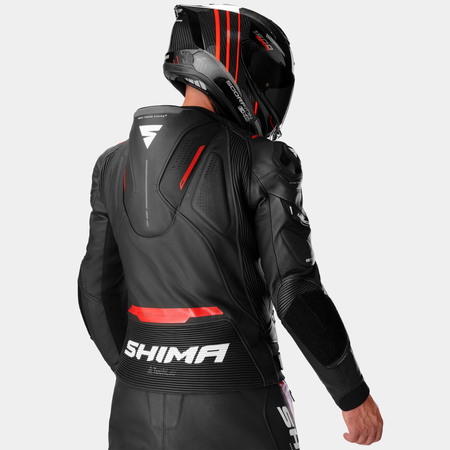 Kurtka skórzana SHIMA MISSION ST G2 BLACK/RED czarny czerwony
