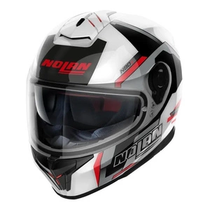 Kask integralny NOLAN N80-8 WANTED WHITE/BLACK/RED biały czarny czerwony szary