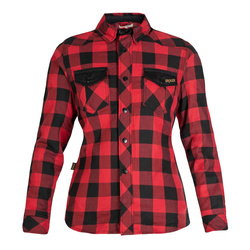 Koszula motocyklowa damska BROGER ALASKA RED/BLACK czarny czerwony