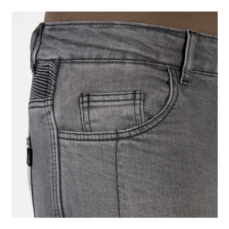 Jeansy motocyklowe damskie OZONE ROXY LADY WASHED BLACK czarny