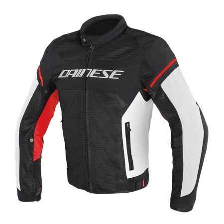 Kurtka tekstylna DAINESE AIR FRAME D1 TEX BLACK/WHITE/RED czarny biały czerwony