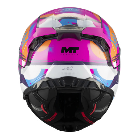 Kask integralny MT THUNDER 4 R SV PIPEN C8 GLOSS biały różowy niebieski pomarańczowy