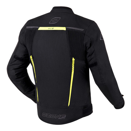 Kurtka tekstylna OZONE DELTA IV BLACK/FLO YELLOW czarny żółty fluo