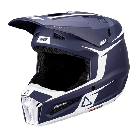 Kask cross z goglami LEATT KIT MOTO 3.5 BLUE niebieski