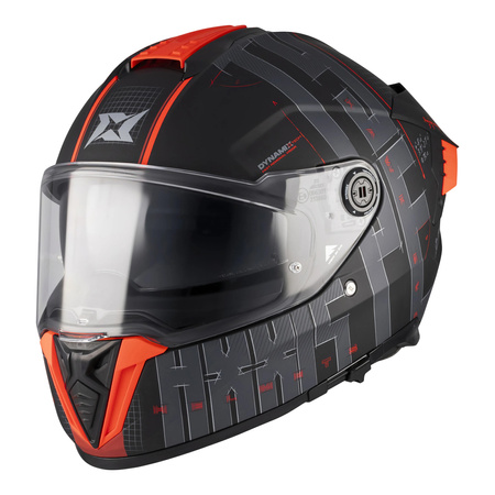 Kask integralny AXXIS HAWK EVO SV TYPE STUDIO B5 MATT czarny czerwony