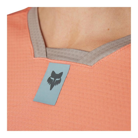 Koszulka rowerowa damska FOX LADY DEFEND Z DŁUGIM RĘKAWEM SALMON pomarańczowy