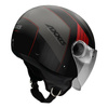 Kask otwarty AXXIS SQUARE CONVEX GLOSS RED czarny grafitowy czerwony