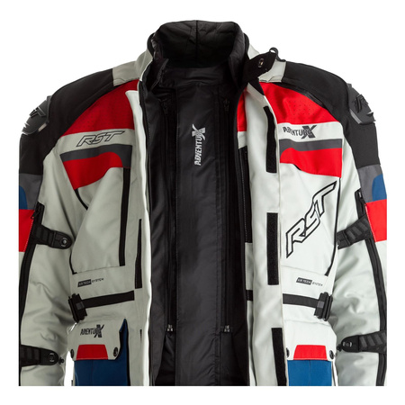 Kurtka tekstylna RST PRO SERIES ADVENTURE X CE ICE/BLUE/RED/BLACK czarny szary niebieski granatowy czerwony