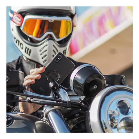Motocyklowy zestaw do zamocowania telefonu MOTO BUNDLE SAMSUNG GALAXY S21+ NA KIEROWNICĘ BLACK czarny