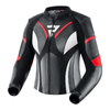 Kurtka skórzana damska REBELHORN REBEL LADY BLACK/FLO RED/WHITE biały czerwony fluo czarny