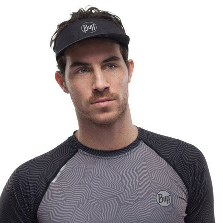 Czapka z daszkiem BUFF PACK RUN VISOR COOLNET UV R-SOLID BLACK