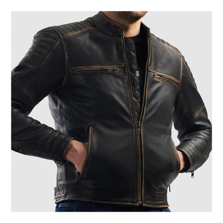 Kurtka skórzana REBELHORN HUNTER II VINTAGE BROWN brązowy