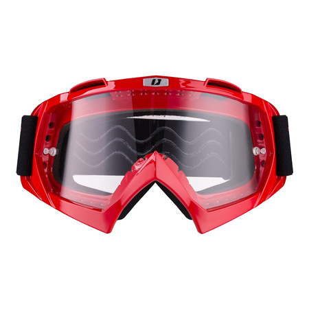 Gogle motocyklowe IMX MUD RED SZYBA CLEAR czerwony czarny