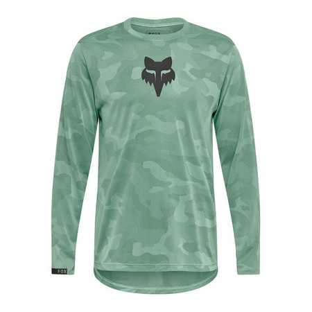 Koszulka rowerowa FOX RANGER Z DŁUGIM RĘKAWEM TRU DRI PINE zielony