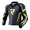 Kurtka skórzana REBELHORN REBEL BLACK/FLO YELLOW czarny żółty fluo szary