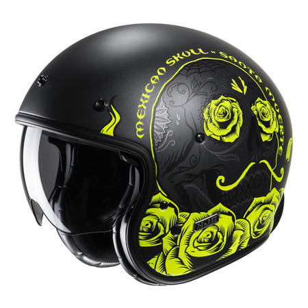 Kask otwarty HJC V31 DESTO BLACK/YELLOW czarny żółty fluo