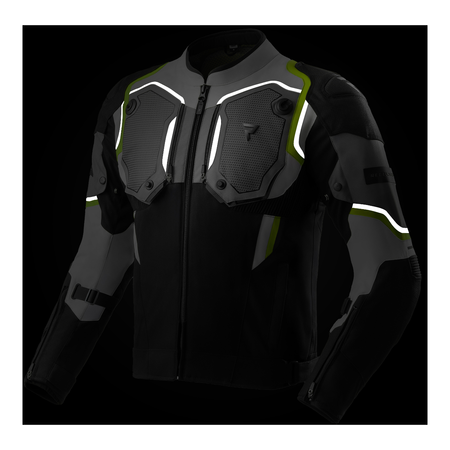 Kurtka tekstylna REBELHORN BORG II BLACK/GREY/FLUO YELLOW czarny szary żółty fluo